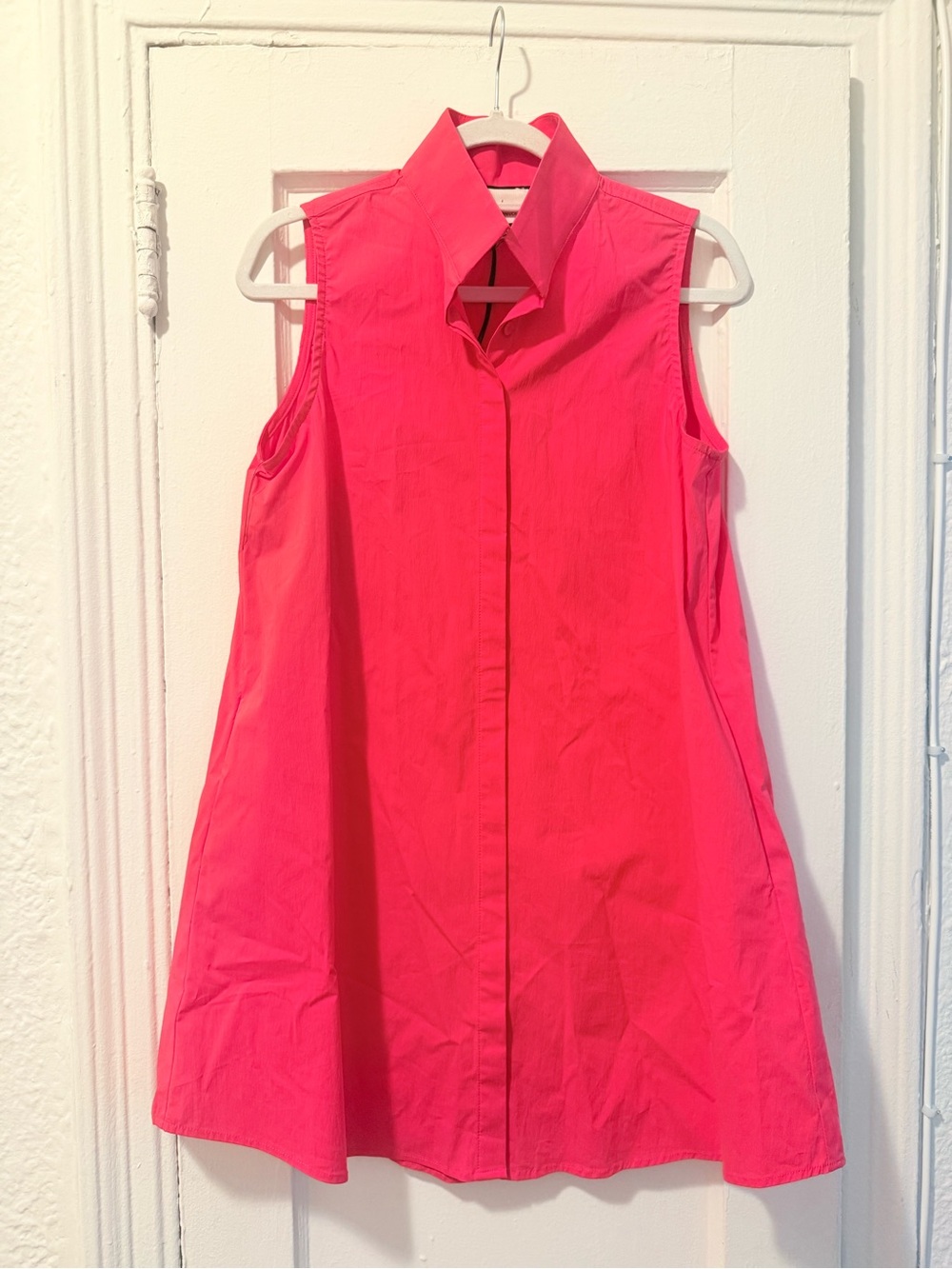 Tuckernuck Sleeveless Coral Charlie A-Line Shirt Dress